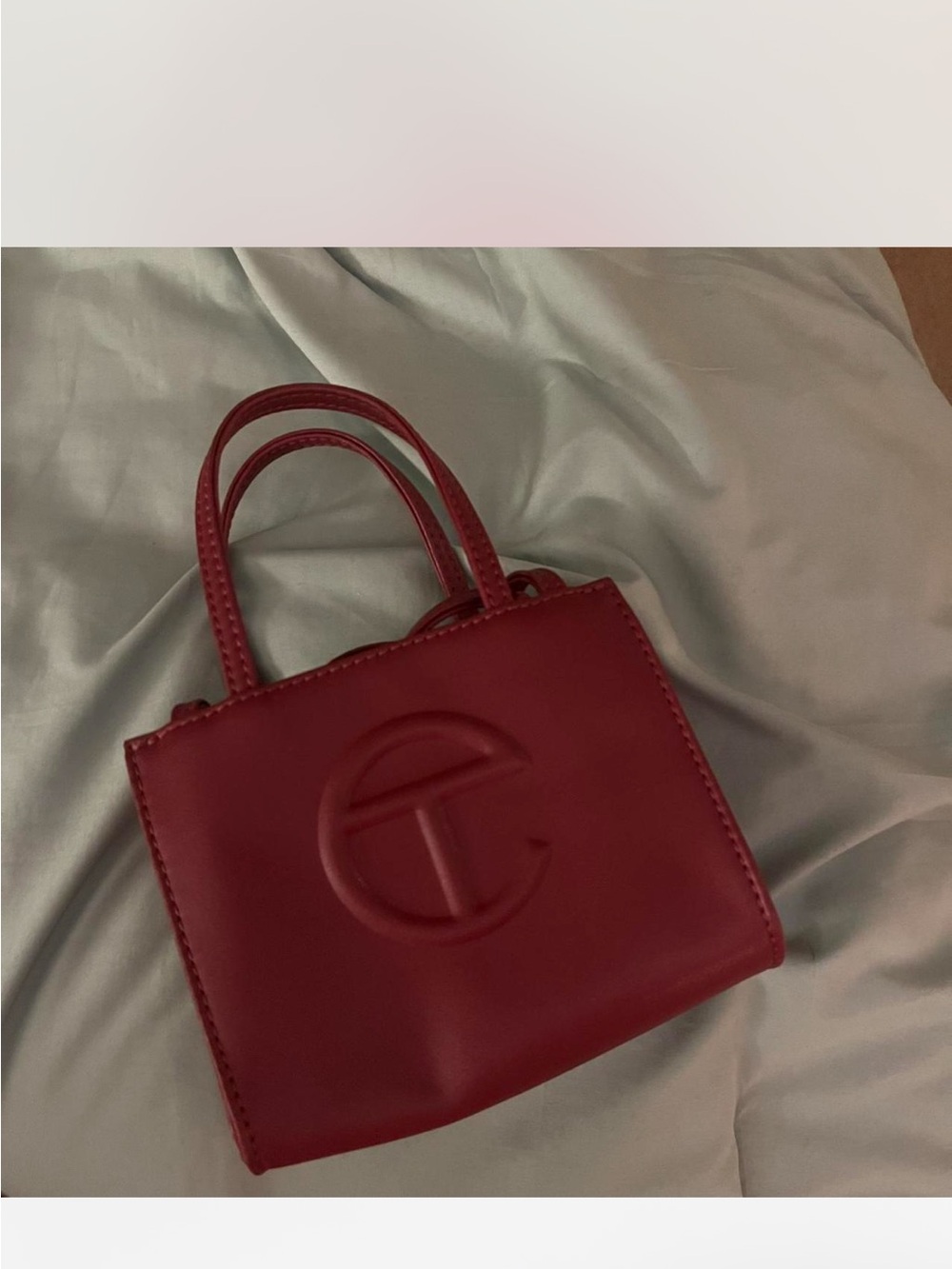 Telfar Small Wine Red Mini Shopping Bag